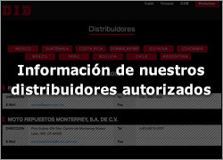 Información de nuestros distribuidores autorizados